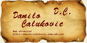 Danilo Čaluković vizit kartica